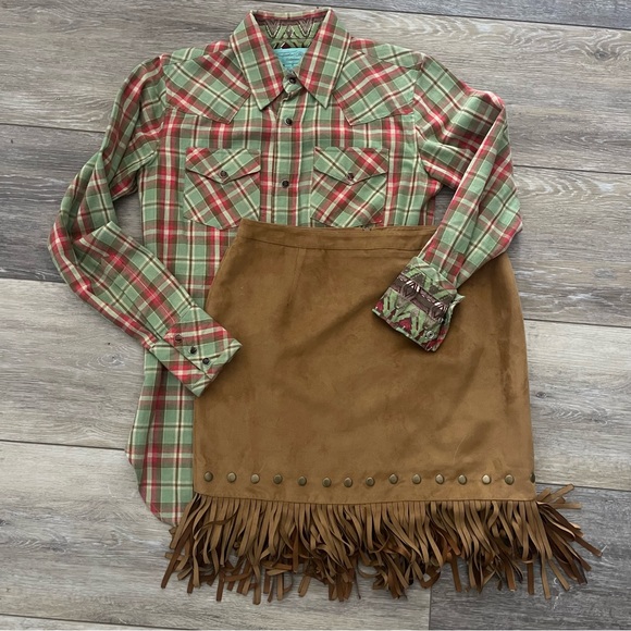 Fringe faux leather skirt - Picture 5 of 6